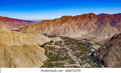 Aerial Panoramic View Of Lunahuana , Cañete, Lima - Peru.