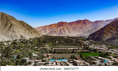 Aerial Panoramic View Of Lunahuana , Cañete, Lima - Peru.