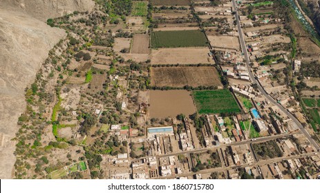 Aerial Panoramic View Of Lunahuana , Cañete, Lima - Peru.