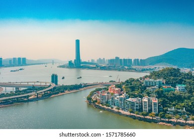 Aerial Panoramic Views Of Zhuhai, China, And The Great Bay Area Of Macau