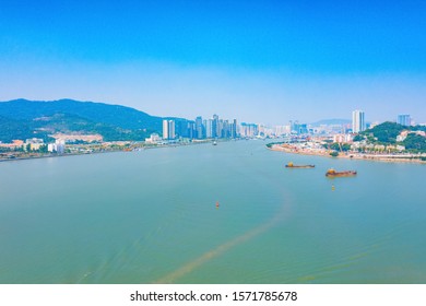 Aerial Panoramic Views Of Zhuhai, China, And The Great Bay Area Of Macau