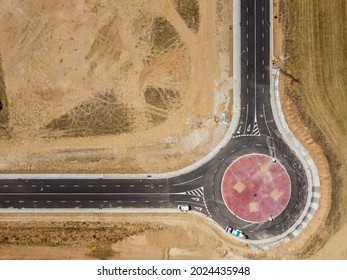 Aerial Perspective Of A Roundabout