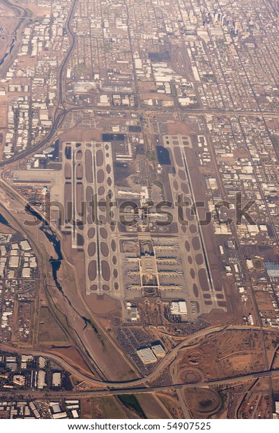 Aerial Phoenix Sky Harbor International Airport Stock Photo (Edit Now ...