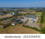 Aerial photo of Aabenraa district heating and recycle site, Aabenraa, Denmark