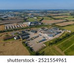 Aerial photo of Aabenraa district heating and recycle site, Aabenraa, Denmark