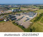 Aerial photo of Aabenraa district heating and recycle site, Aabenraa, Denmark