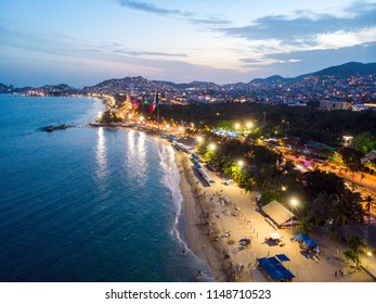 Aerial Photo Of Acapulco At Sunset