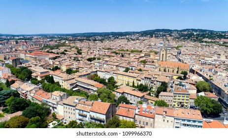 Aerial Photo Of Aix En Provence City Center, In The Bouches Du Rhone