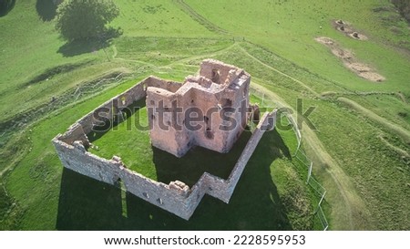 Aerial photo of Auchindoun Castle