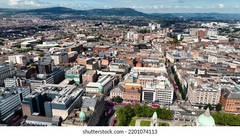 Aerial Photo Of Belfast Cityscape Northern Ireland 09-09-22