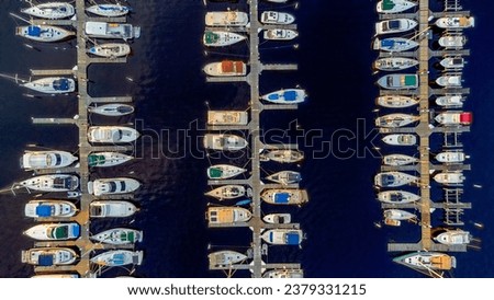 Similar – Image, Stock Photo Aerial View Of Luxury Yachts And Boats In Port At The Black Sea