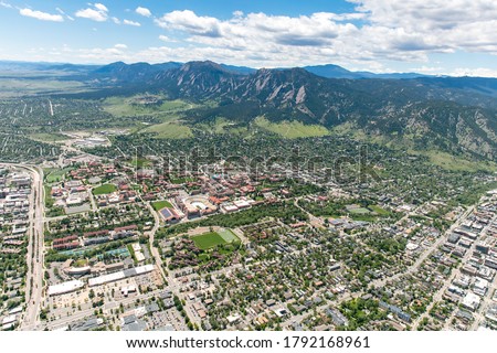 Aerial Photo of Boulder, Colorado Foto stock © 