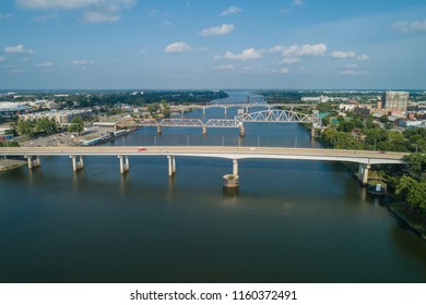 Aerial Photo Of Bridges Over The Arkansas River Little Rock