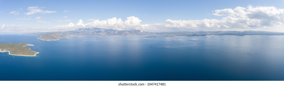 Aerial photo of a coastline in Aegean Turkey