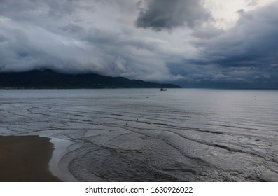 Aerial Photo Of Da Nang Beach In Vietnam, A Popular Tourist Destination With Historical Importance Due To It Being A Theatre Of Fighting During The Vietnam War