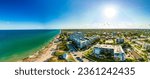 Aerial photo Deerfield Beach Florida coastline, USA