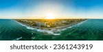 Aerial photo Deerfield Beach Florida coastline, USA