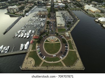 Aerial photo of downtown Pensacola, FL.
