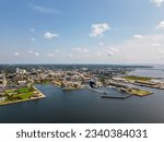 Aerial photo Downtown Pensacola waterfront district