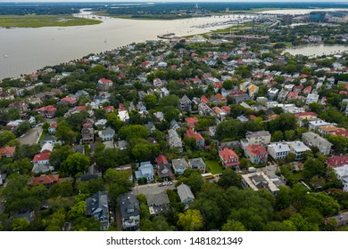 Aerial Photo French Quarter Charleston SC USA