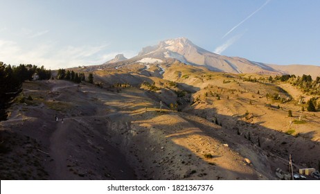 Aerial Photo Of A Full Mountain: Mt.Hood At Timberline Lodge