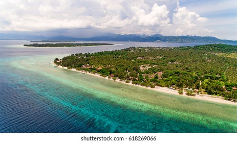 Aerial Photo Of The Gili Islands, Indonesia