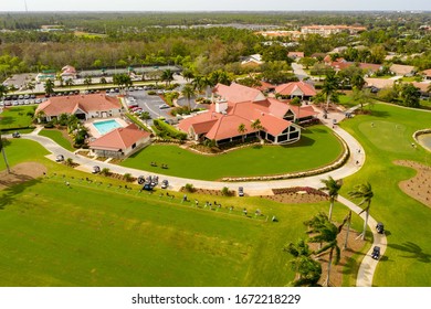 Aerial Photo Golf Course Country Club Naples FL