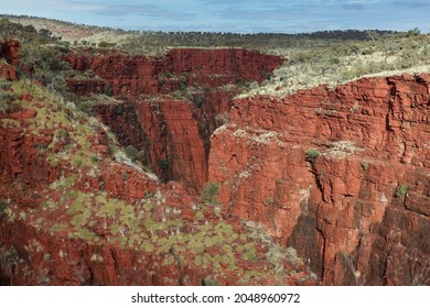 Aerial Photo Of Gorges In Karijini National Park, Pilbara, Western Australia