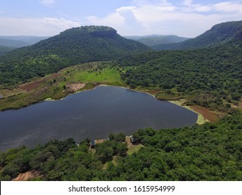 Aerial Photo Of Green African Jungle With Water