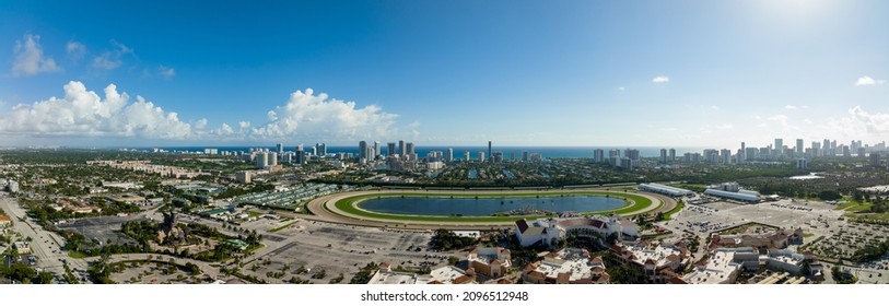 Aerial Photo Gulfstream Park Hallandale