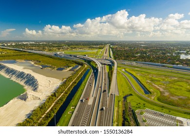 Aerial Photo Highway Overpass Miami Florida Turnpike I75 Expressway