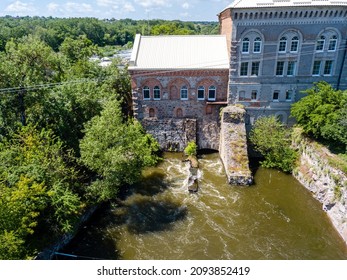 Aerial Photo Of A Hydroelectric Power Plant 