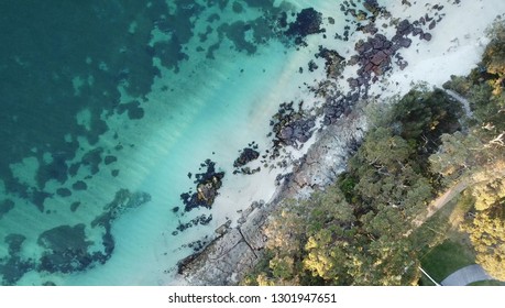 Aerial photo from Jervis Bay in Australia