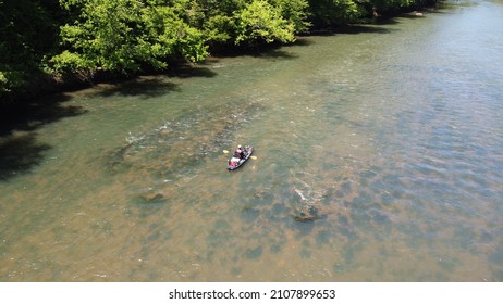 Aerial Photo Kayaking On The Etowah River