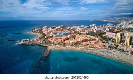 Aerial photo of Las Vistas beach, Arona, Tenerife - Shutterstock ID 2072024480