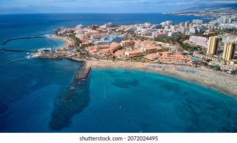 Aerial photo of Las Vistas beach, Arona, Tenerife - Shutterstock ID 2072024495