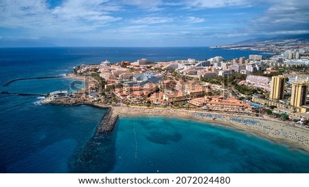 Aerial photo of Las Vistas beach, Arona, Tenerife