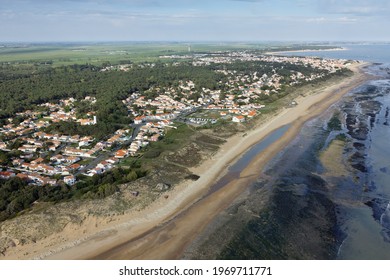 Aerial photo of La-Tranche-sur-Mer , Vendee department, Pays-de-la-Loire region, France, Europe