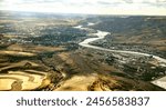 aerial photo of the lewis clark valley taken from above Lewiston ID looking towards clarkston wa