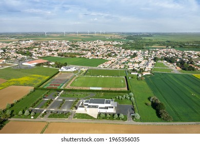 Photo aérienne de Longeville-sur-Mer en Vendée, Pays de la Loire, France, Europe