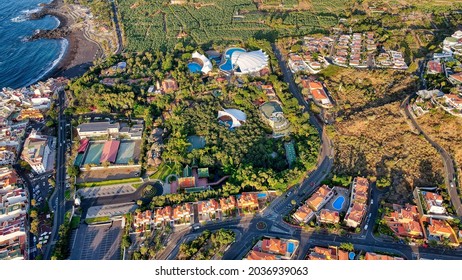 Aerial photo of Loro Parque in Tenerife. Loro Park - Shutterstock ID 2036939063