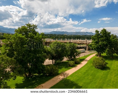 Aerial photo Monument Valley Park Formal Gardens Colorado Springs CO