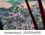 Aerial photo of "Mseno or Mšeno" town, close to Melnik city. Czech Republic.