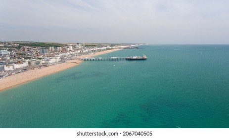 Aerial Photo Of New Brighton Pier And Beach In Sussex England