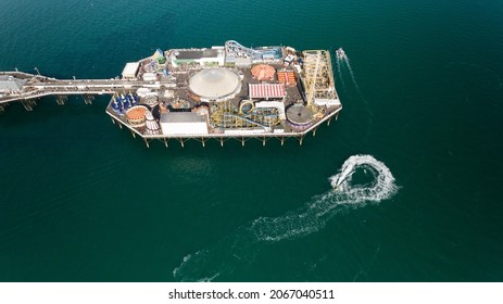 Aerial Photo Of New Brighton Pier And Beach In Sussex England