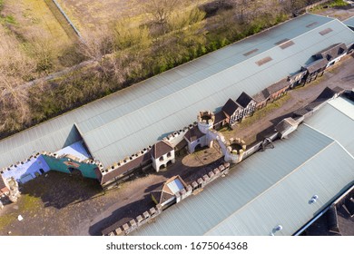 Aerial Photo Of An Old Abandoned Theme Park Located In Cleethorpes, Humber In North East Lincolnshire, England, The Park Was Known As Pleasure Island And Was Opened In 1993 And Closed In 2016.