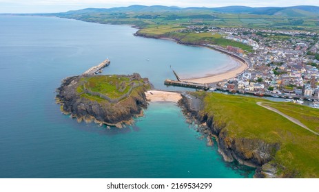 Aerial Photo Of Peel Castle On Isle Of Man