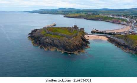 Aerial Photo Of Peel Castle On Isle Of Man