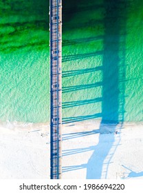 Aerial Photo Of A Pier On A Beach In Florida Panhandle￼