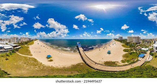 Aerial Photo Pompano Beach Fisher Family Fishing Pier